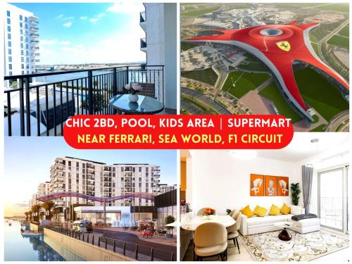 Canal Views, LUX Waterfront 2BR, Pool! Yas Island