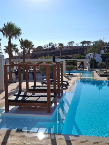 a view of the pool at hotel villa margolis or nearby at Aurora Luxury Suites in Imerovigli