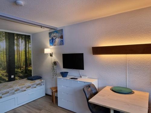 Studio lumineux pour 4 pers. au pied des pistes, balcon sud, animaux admis