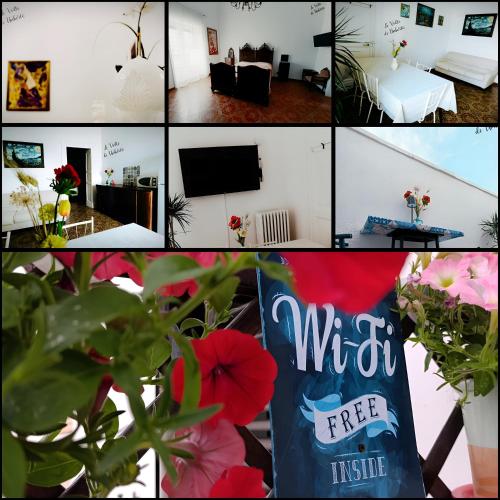 a collage of photos of a living room with flowers at Le volte di Umberto Tramontana in Sogliano Cavour