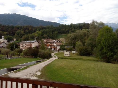 a view from the balcony of a house at Agriturismo Il Girasole in Feltre