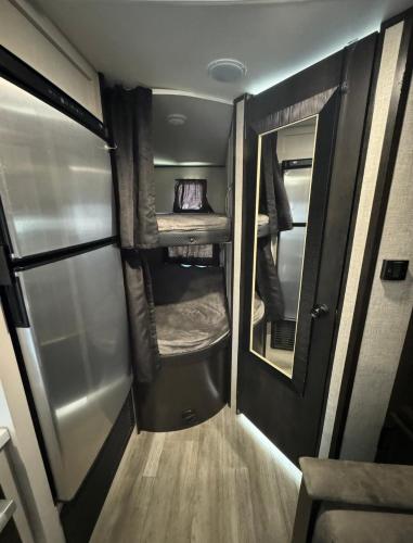 an inside view of an rv with two bunk beds at Glamping in Pueblo Magico Alamos Sonora in Álamos