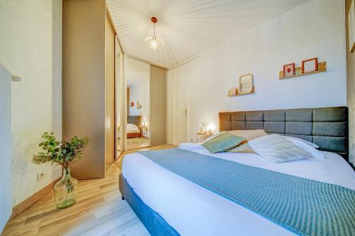 Postel nebo postele na pokoji v ubytování Appartement N1