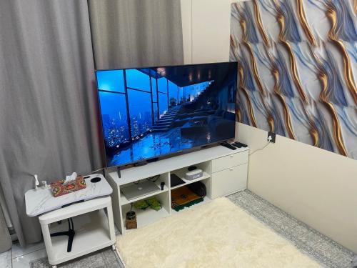 TV a/nebo společenská místnost v ubytování Lotus