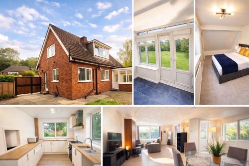 a collage of photos of a house at The City Gateway Villa in Manchester