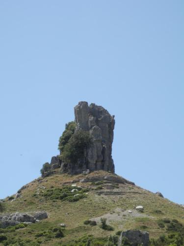 a rock formation on top of a hill at Appartamento MareMontagna in Cardedu