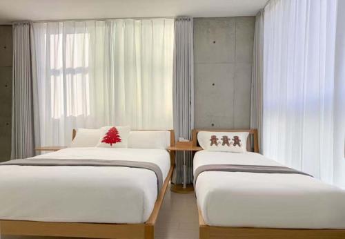 401Room,7-minute walk from Uguisudani Station located on the 4nd floor of an apartment-style building Twin room No elevator