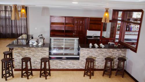 Kuchyň nebo kuchyňský kout v ubytování Kilimanjaro Wonders Hotel