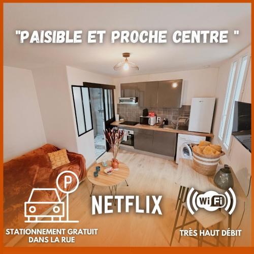 Studio au calme proche centre