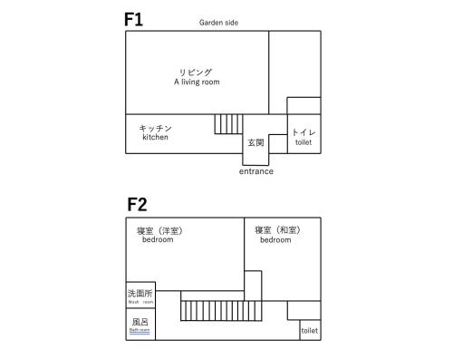 a schematic diagram of the experimental facility at 一棟丸ごと貸別荘あそべるごでぃふーぞ in Takamori