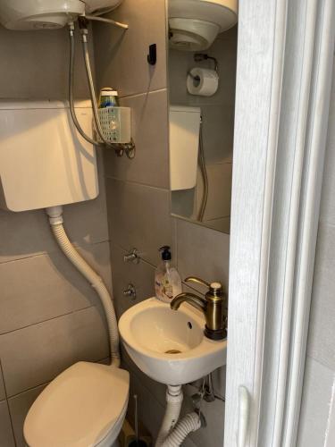 Koupelna v ubytování Dunavska Room