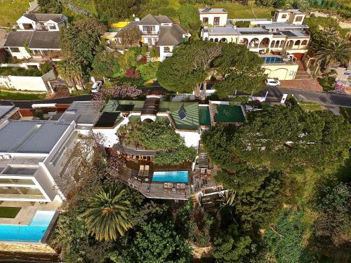 an aerial view of a house with a pool at Boutique@10 in Cape Town