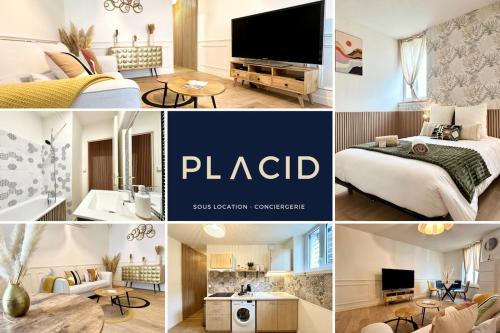 a collage of pictures of a hotel room at Le Bohème - hyper centre - cosy in Mont-de-Marsan