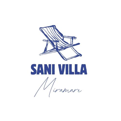 a sketch of a rocking chair with the words san villa memory at Sani Villa Miramare in Sani Beach