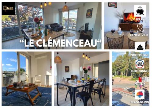Le Clemenceau appart-Calais Nord-balcon-plage