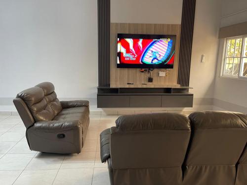 TV a/nebo společenská místnost v ubytování Casa Monaco