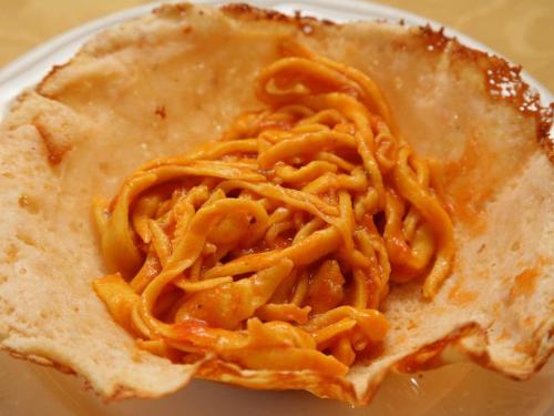 a tortilla with peanut butter and cheese on it at Albergo Le Macinaie - Monte Amiata in Castel del Piano