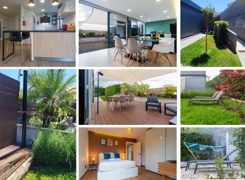 a collage of photos of a house at The Jolie - A Retreat in the City in an Entire House in Funchal
