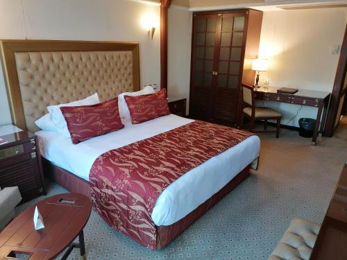 Katil atau katil-katil dalam bilik di Karaca Hotel