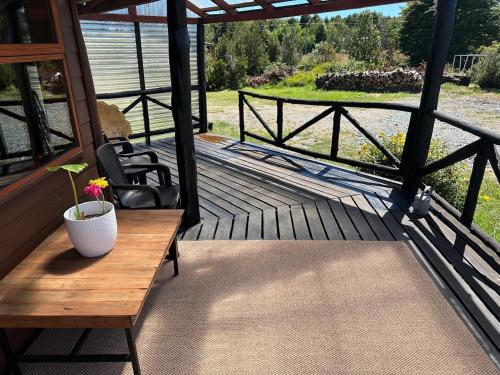 Balkon ili terasa u objektu Cabañas Kuela