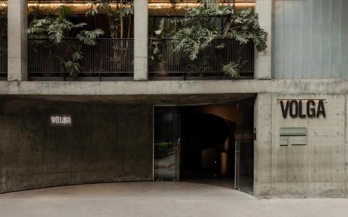 an entrance to a building with a vaza sign at Volga, Member of Preferred Hotels & Resorts in Mexico City