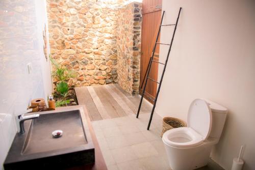 Ett badrum på Villa Sorgas