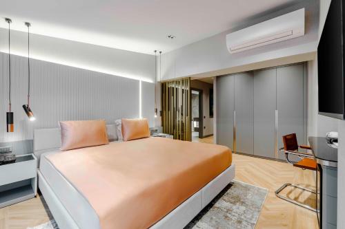 a bedroom with a large bed in a room at AHC Taksim Hotel-Special Class in Istanbul