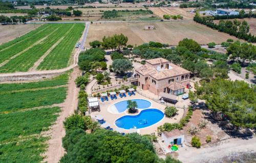 an aerial view of an estate with a swimming pool at Can Picafort in Can Picafort