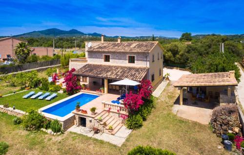 an aerial view of a house with a swimming pool at Etv4268, Casa Tolo in Son Servera