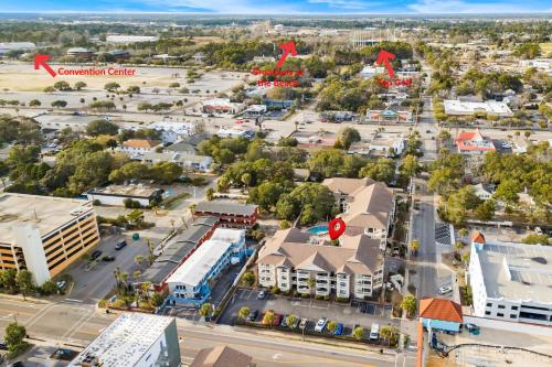 an aerial view of a small town with buildings at Chelsea House unit 201 in Myrtle Beach