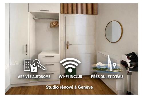 Studio moderne et chaleureux au coeur de Geneve - parfait pour courts sejours