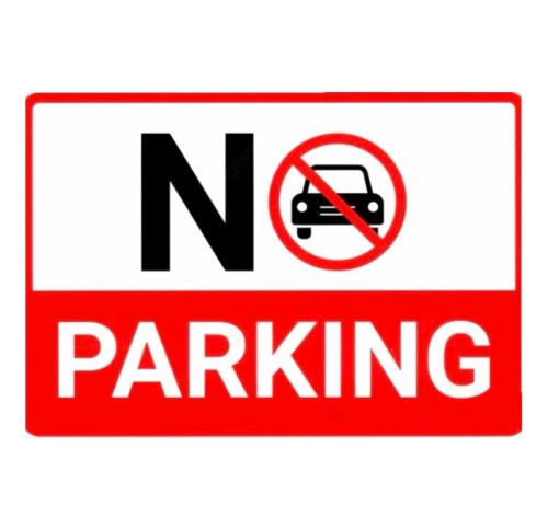 a sign that says no parking with a no parking sign at Number9 Bangkoknoi BKK Homestay in Bangkok