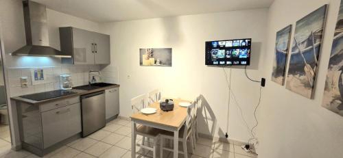 Le Duplex t2 étoilé tesisinde mutfak veya mini mutfak