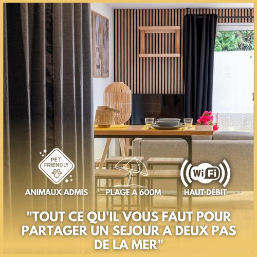 Appartement lumineux à 600m de la plage