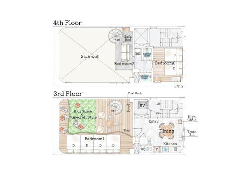 Family Labs,渋谷駅徒歩10分,2シャワー,6ベッド,巨大プロジェクター付