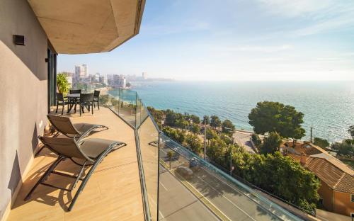 Primera linea de playa con vistas directas al mar-Apartamento premium Albufereta