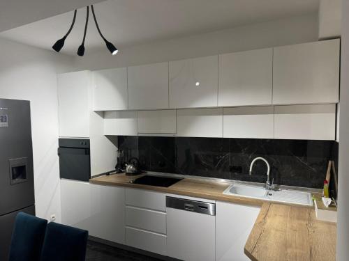 Køkken eller tekøkken på Apartman 