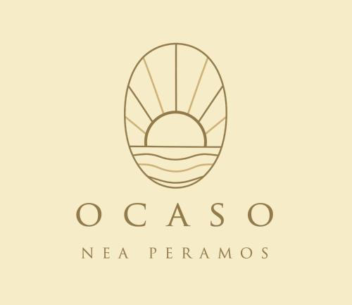 a logo for a spa with a beach in the center at Ocaso Luxury Apartment in Nea Peramos