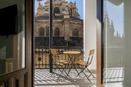 vistas a la catedral en la Gran Via
