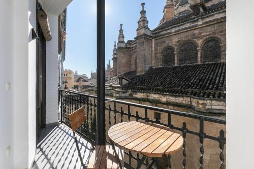 vistas a la catedral en la Gran Via