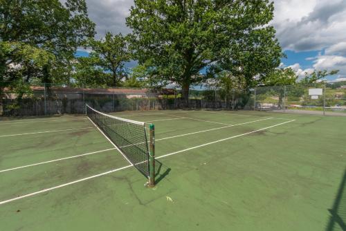 a tennis net on a tennis court at Ski Harbor #21 by Railey Vacations in McHenry