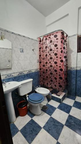 a bathroom with a toilet and a sink at Casa Rivadavia en El Paso in Paso de la Patria