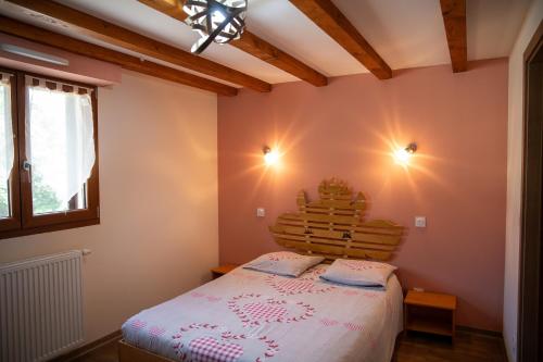 Postel nebo postele na pokoji v ubytování Escapade à la ferme