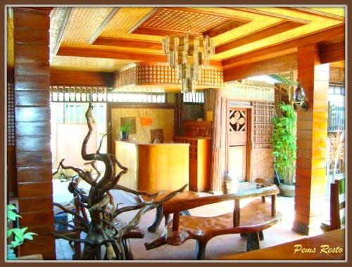 Χώρος καθιστικού στο Pems Pension and Restaurant
