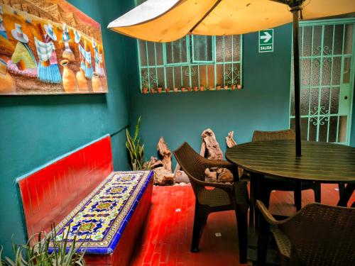 Zona d'estar a La Casona Azul