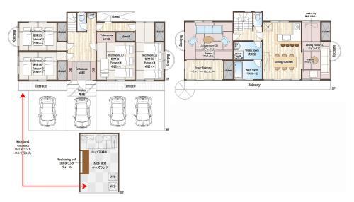 a floor plan of a house at 伊豆の情景 Izu Nostalgia in Ito