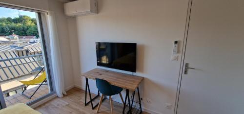 Appartement centre Arcachon avec terrasse vue mer, clim et parking