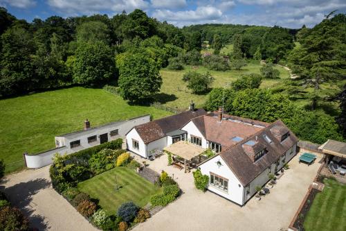 an aerial view of a house at Orchard Paddocks in Guildford
