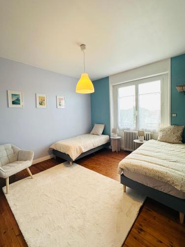 Llit o llits en una habitació de La passerelle