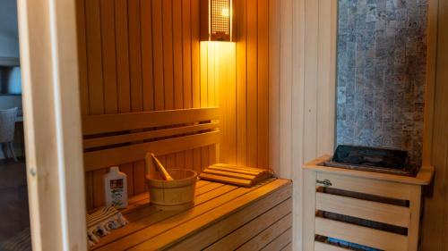 a small sauna with a light on top of it at BANDIRMA PALAS OTEL in Bandırma
